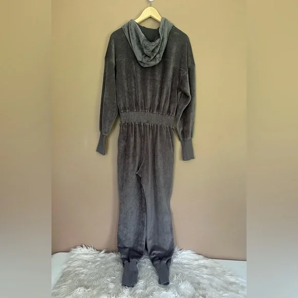 {FP Movement} Training Day Velour Jumpsuit in Grey - Womens XS - Picture 6 of 10